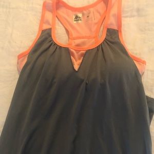 RBX workout top neon orange and gray size small